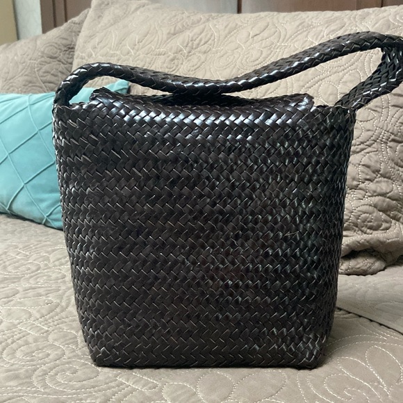 Massimo Dutti woven bag dark brown - Picture 2 of 12